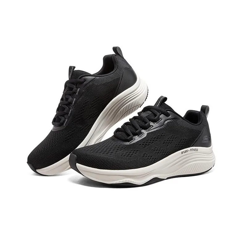 Skechers D'lux Fitness Cushioning Anti Slip And Wear Resistant Low Top Casual Running Shoes Men's Black White-3