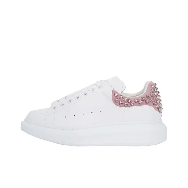 Alexander McQueen Sequin Oversize Shoes 'White Pink' Women's-0