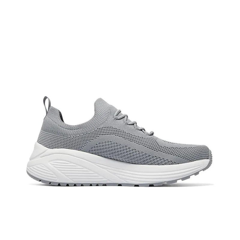 Skechers Cushioned Wear Resistant Breathable Low Top Casual Shoes Men's Gray-1