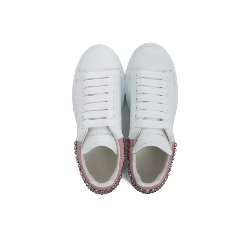 Alexander McQueen Sequin Oversize Shoes 'White Pink' Women's-2