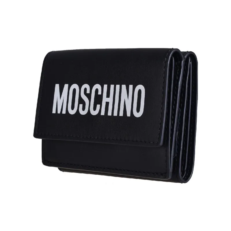 MOSCHINO Calfskin Wallet Men's Black-1