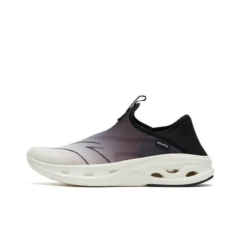 Anta Breathable Lightweight Low Top Casual Shoes Women's Black White-0