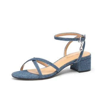 Lily Wei Millennium Memories One-Strap Sandals 4cm Women's Blue