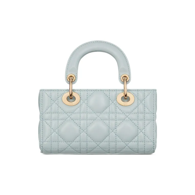 DIOR Lady D-JOY Sheepskin Shoulder Bag Crossbody Bag Handbag Extra Mini Women's Lake Blue-4
