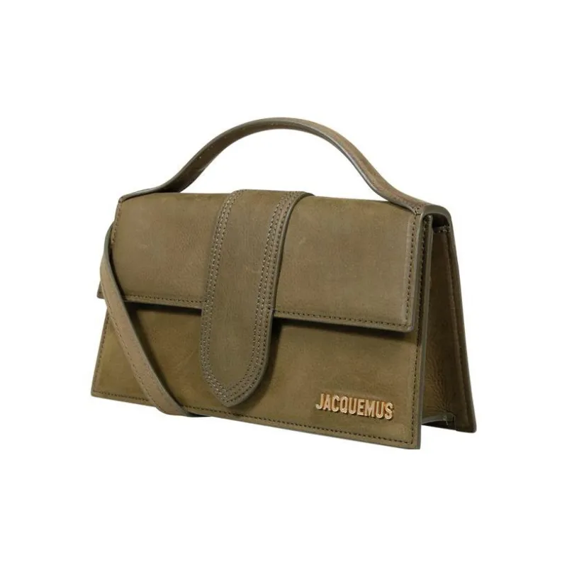 Jacquemus Calfskin Shoulder Bag Crossbody Bag Handbag Women's Olive Green-1