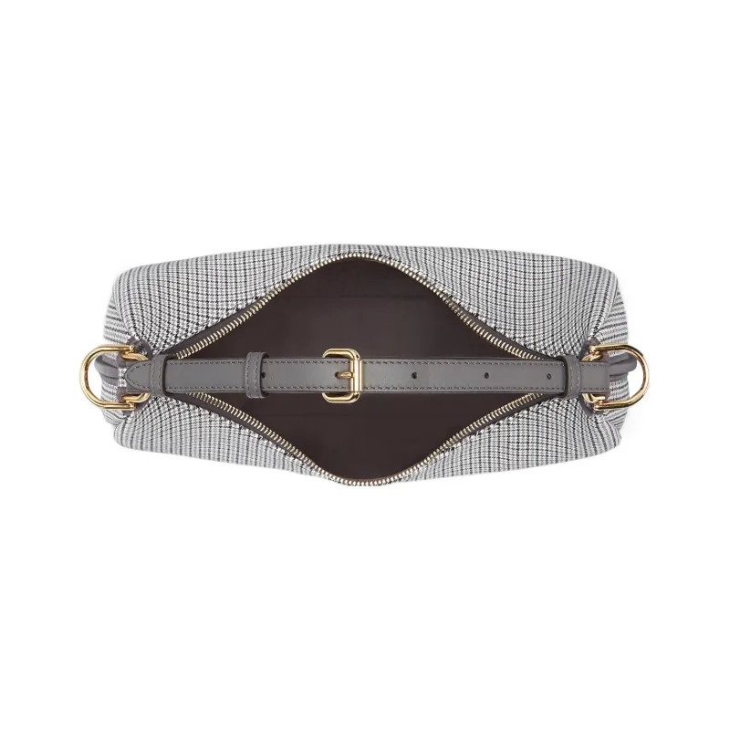 FENDI Fendigraphy Wool Hobo Bag Crescent Bag Shoulder Bag Handbag Shoulder Bag Women's Gray-4