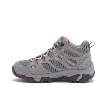 HI-TEC Apex Lite Mid WP Breathable Cushioning Mid-Top Outdoor Shoes Women's Gray Pink