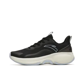 Anta Chong Run Collection Bubbles 4th Generation Anti Slip Wear Resistant Low Top Running Shoes Women's Black Beige