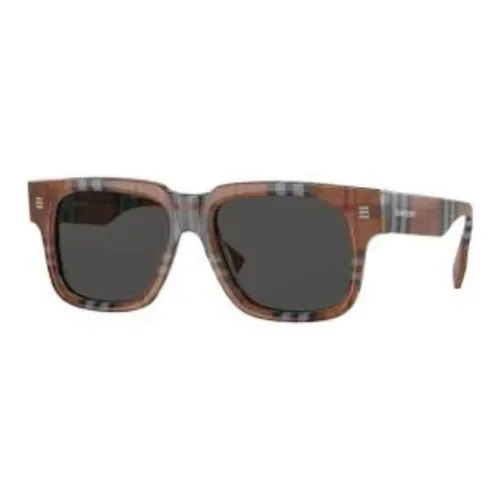 Burberry Acetate Irregular Shape Sunglasses Men's Brown