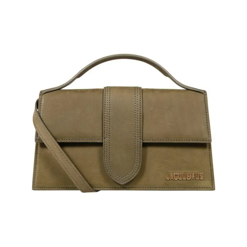 Jacquemus Calfskin Shoulder Bag Crossbody Bag Handbag Women's Olive Green-0