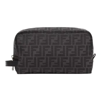 FENDI Polyester Makeup Bag Men's Black