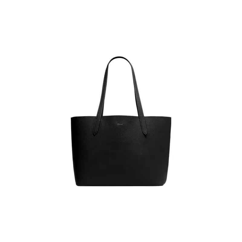 COACH Pebbled Leather Tote Bag, Shopping Bag, Handbag, Shoulder Bag Women's Black-3