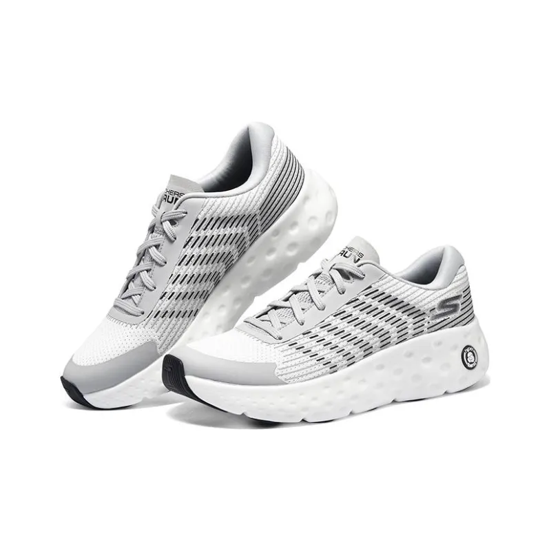 Skechers Cushioning Wear-Resistant Low-Top Running Shoes Men's White-3