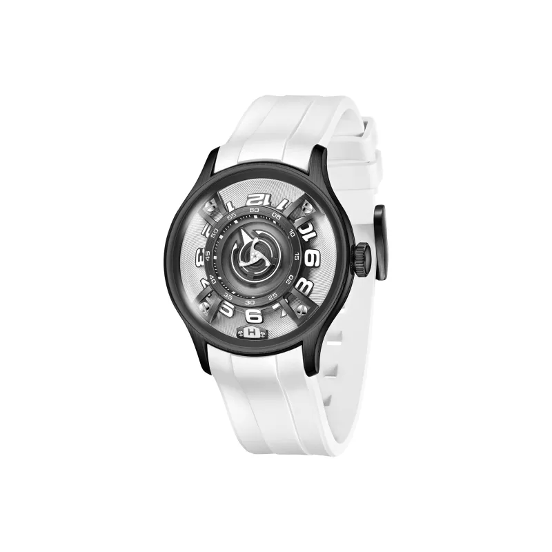 REEF TIGER Automatic Mechanical Movement Rubber Strap Watch Unisex Black Dial OBL BLM FX-1