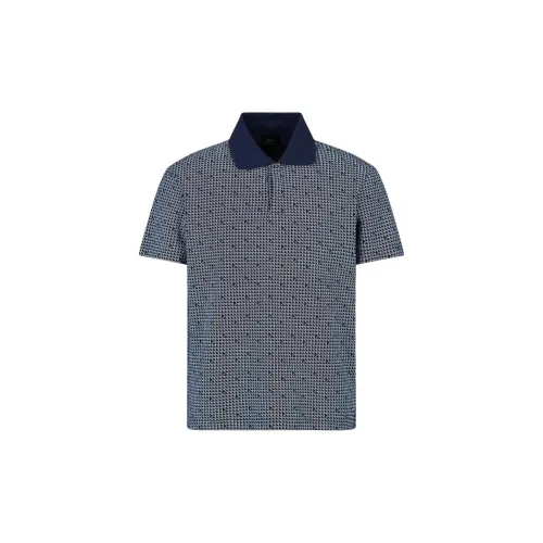 ARMANI EXCHANGE Polo Shirts Men Marine Blue