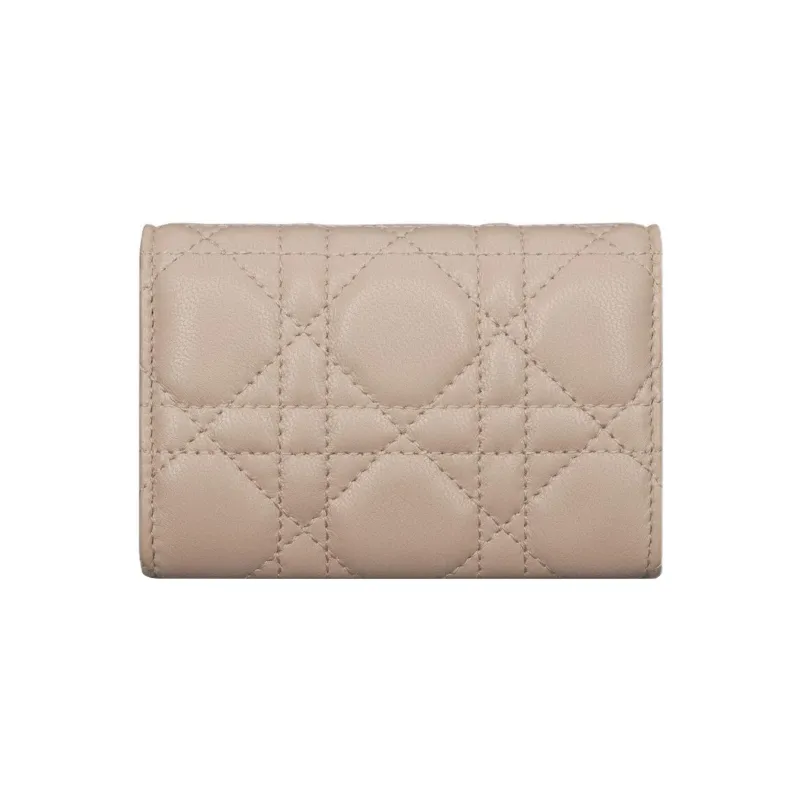 DIOR Sheepskin Wallet Extra Small Women's Pink Beige-2