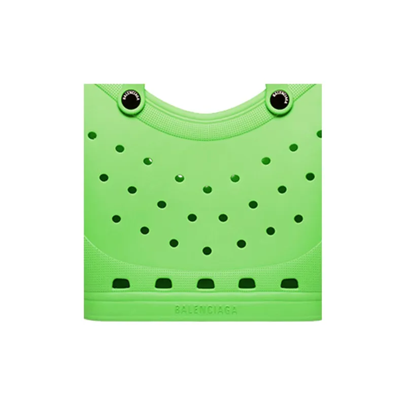 Balenciaga Rubber Tote Bag Shopping Bag Handbag Large Size Women's Green-4