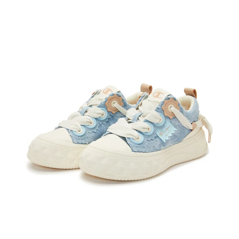 Champion Low Top Skateboard Shoes Women's Light Blue-2