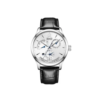 BEXEI Masterpiece Collection Mechanical Movement Genuine Leather Strap Watch Men's Watches White Dial BX9168
