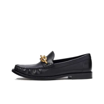 COACH Chain link Detailing Leather Loafers