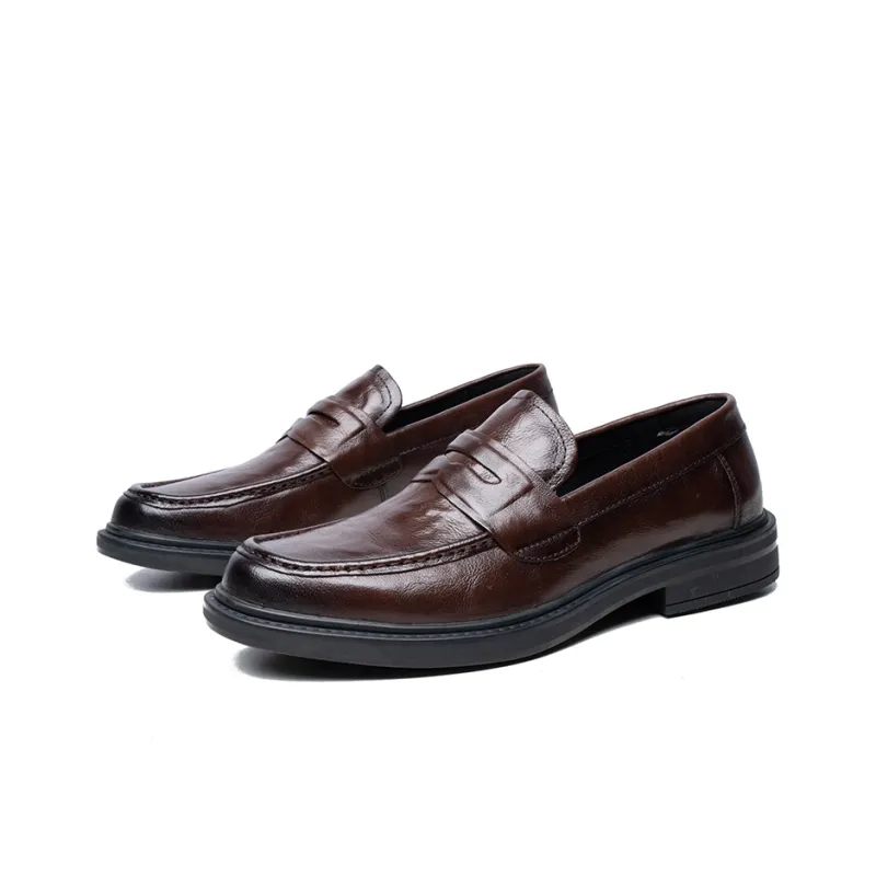 YEDANI Loafers Men Low Top Black/Brown-7