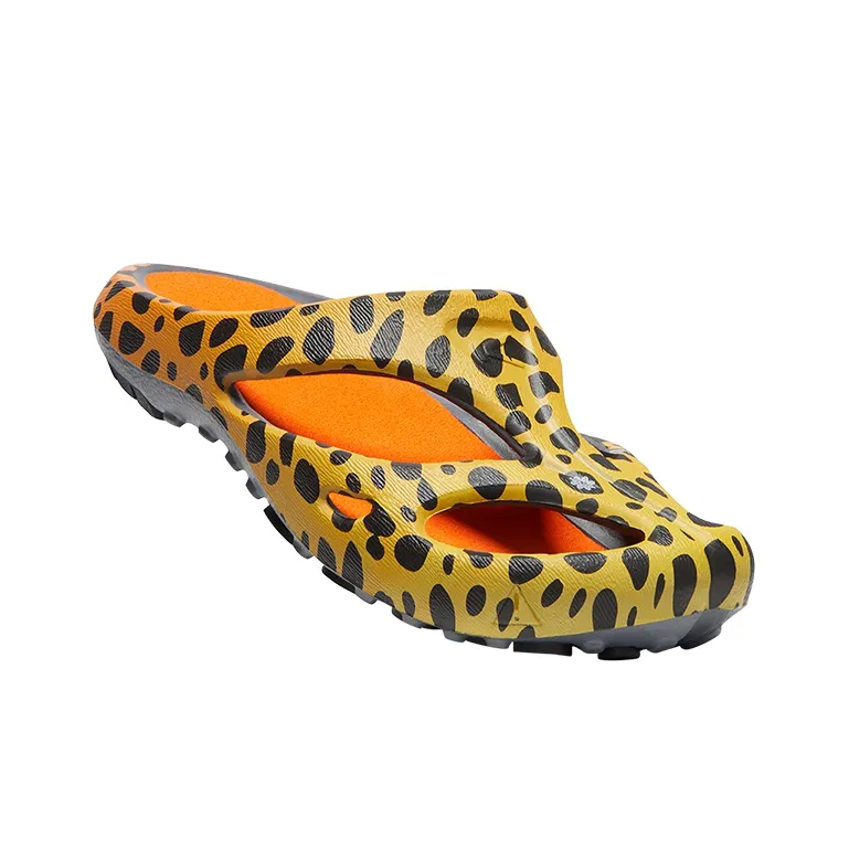 KEEN Shanti Arts Beach Sandals Women's Orange Black Leopard Print-4
