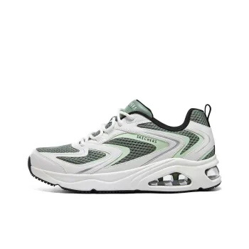 Skechers Uno Cushioning Anti Slip And Wear Resistant Low Top Casual Running Shoes Men's White Green