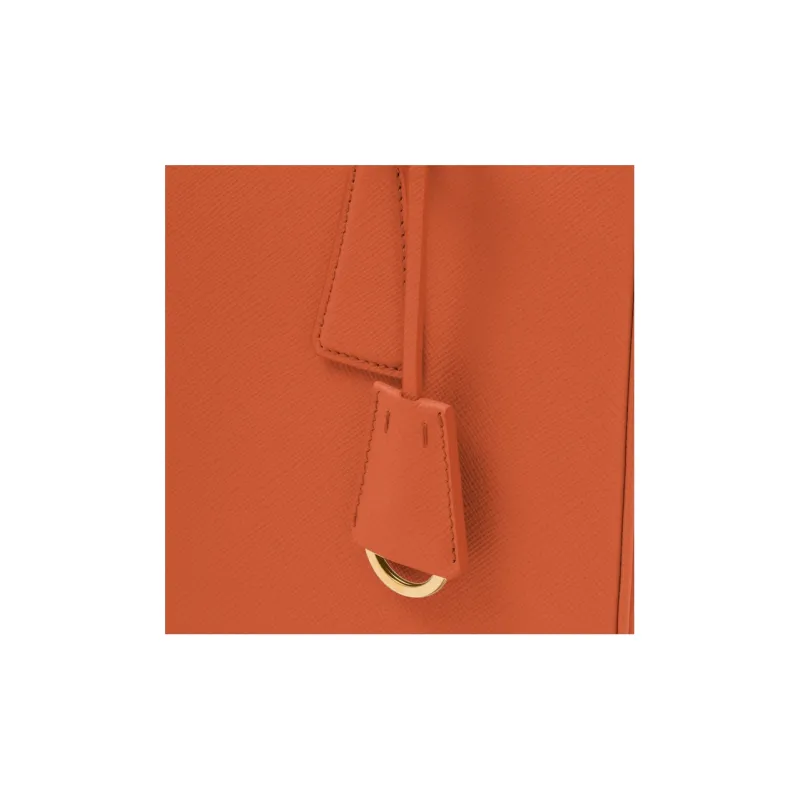 PRADA Galleria Killer Bag Leather Handbag Medium Size Women's Orange-4
