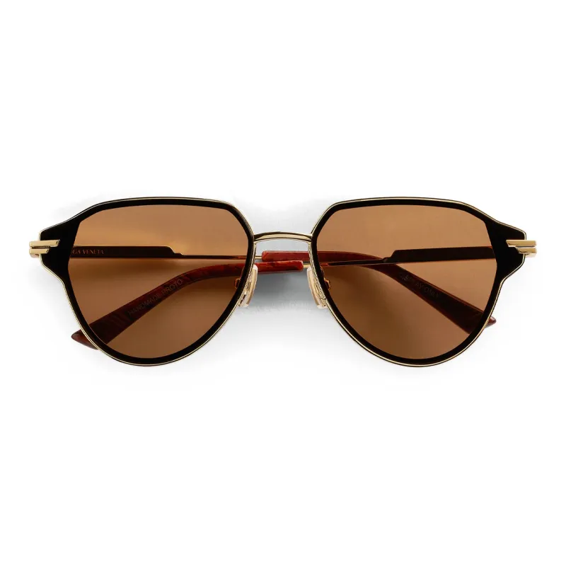 Bottega Veneta Aviator Frame Sunglasses-0