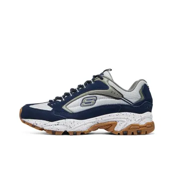 Skechers Open Country Shoes Anti Slip Wear Resistant Low Top Casual Shoes Men's Dark Blue