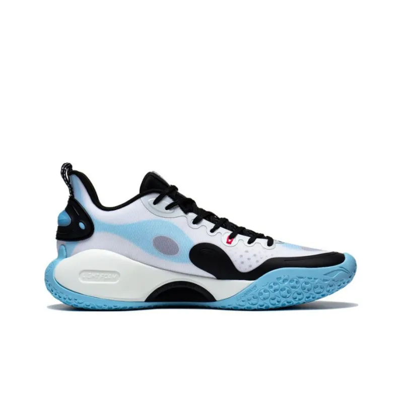 LiNing YuShuai Team Cushioned Slip Resistant Low Top Basketball Shoes Men's White Black-1