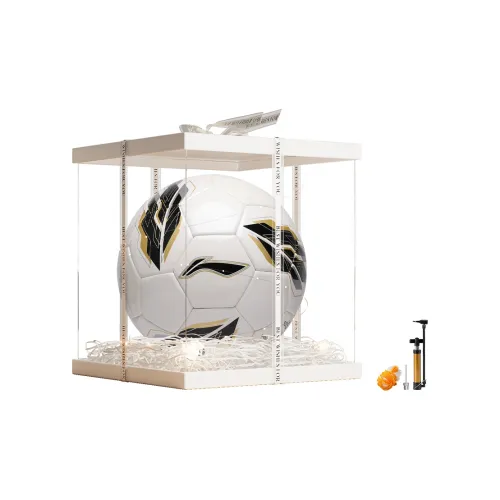 LiNing Size 5 Soccer TPU Hand-Stitched Soccer Ball Unisex White