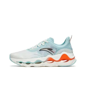 Anta Running Collection Energy Ring Anti Slip Wear Resistant Low Top Running Shoes Men's Cyan White Orange