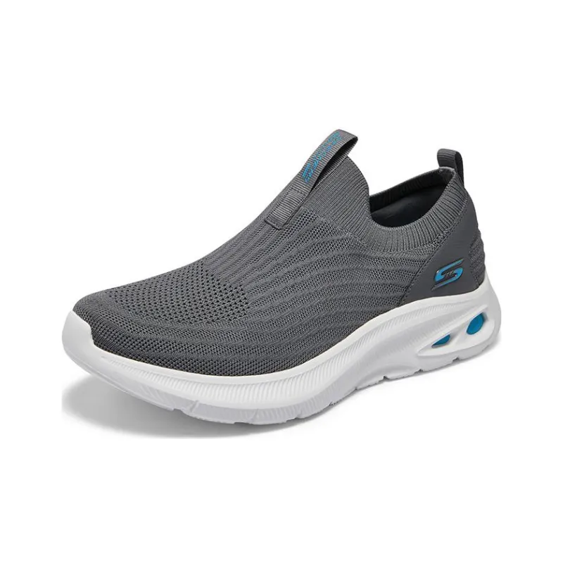 Skechers Breathable Low Top Casual Shoes Men's Dark Gray-2