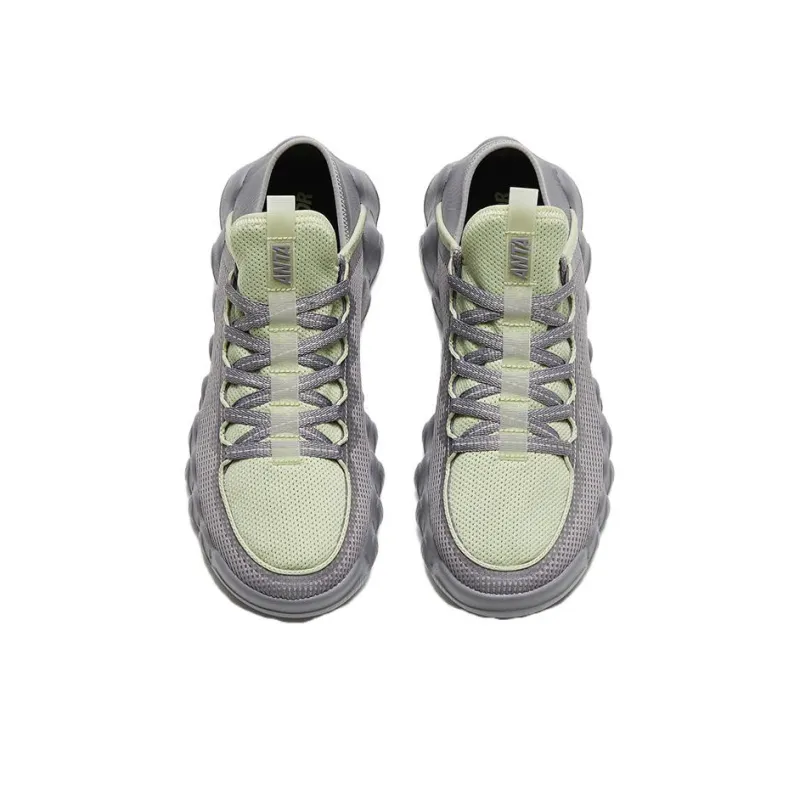 Anta Shock Absorbers With Slip Resistant Features Low Top Casual Shoes Men's Gray Cyan-2