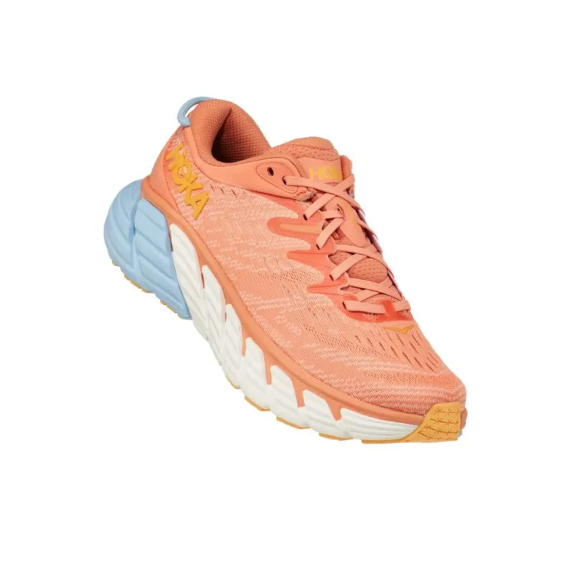 HOKA ONE ONE Gaviota 4 Cushioning And Breathable Low Top Running Shoes Women's Orange-2