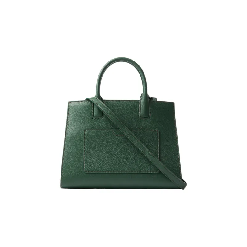 Burberry Frances Calfskin Tote Bag Shopping Bag Handbag Mini Women's Rattan Green-2