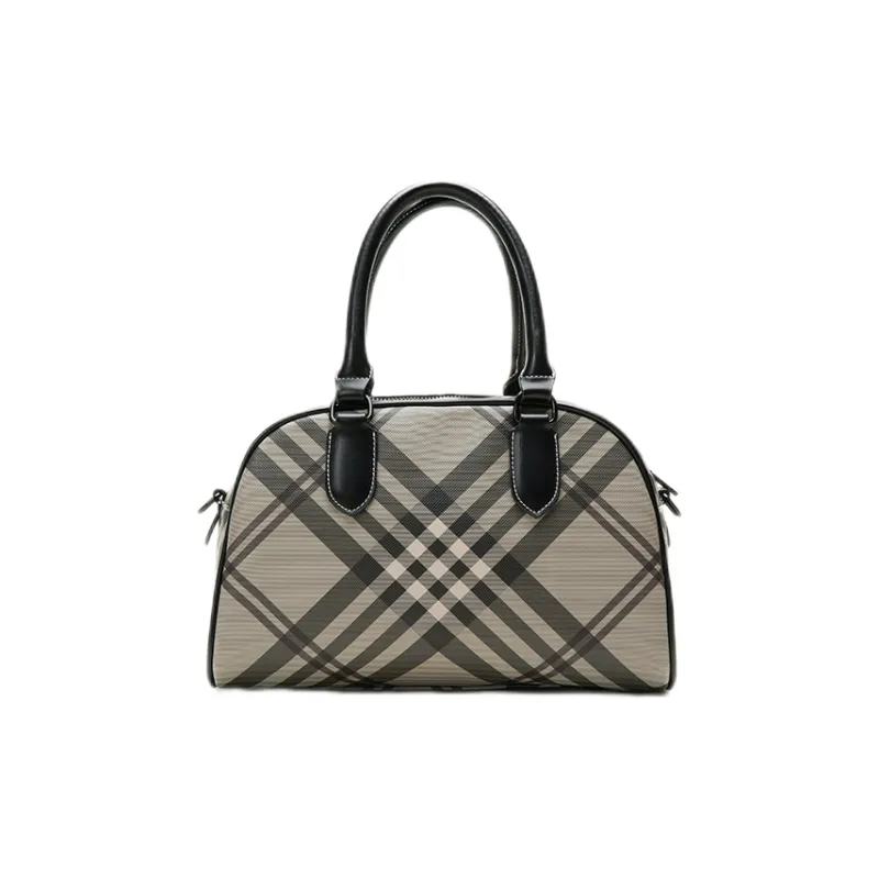 Crying Center PU Boston Bag Crossbody Bags Handbags Large Size Unisex Black Blue Brown Pink Plaid-2