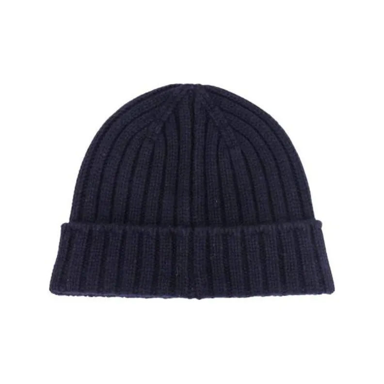 Loro Piana Logo Embroidered Ribbed-Knit Beanie-1