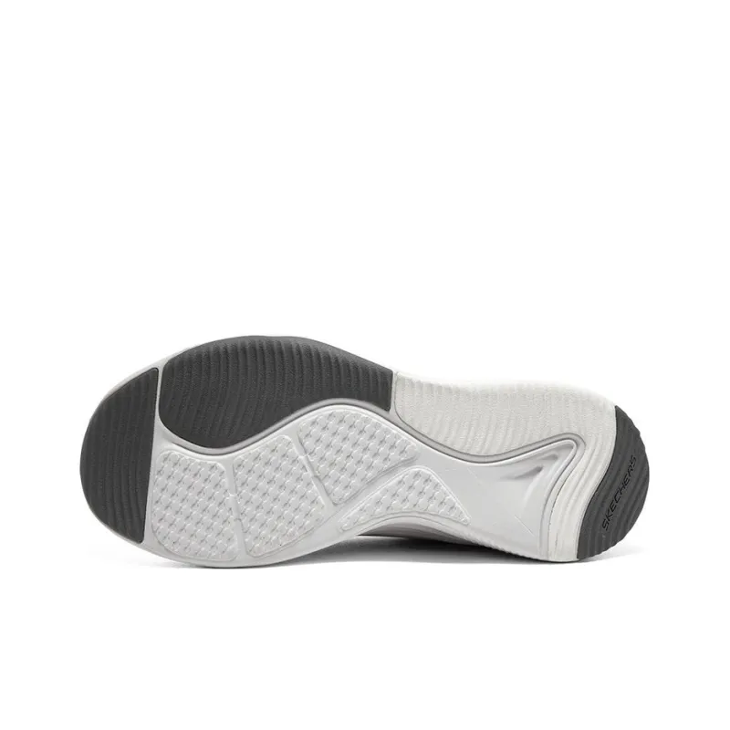 Skechers D'lux Fitness Cushioning Anti Slip And Wear Resistant Low Top Casual Running Shoes Men's Gray White-5