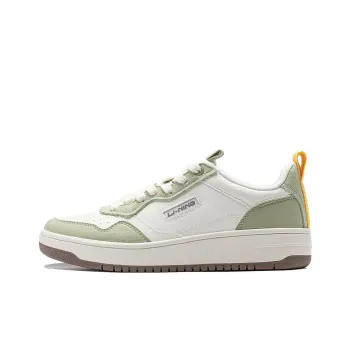 LiNing Star Sugar Slip Resistant Cushioning Low Top Skateboard Shoes Women's Green White