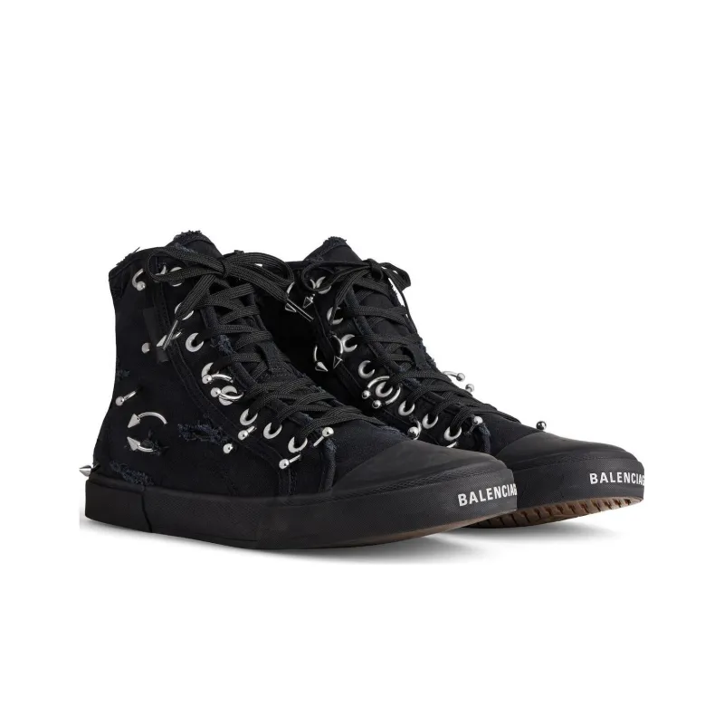 Balenciaga Paris Destroyed High Top Sneakers Women's-1