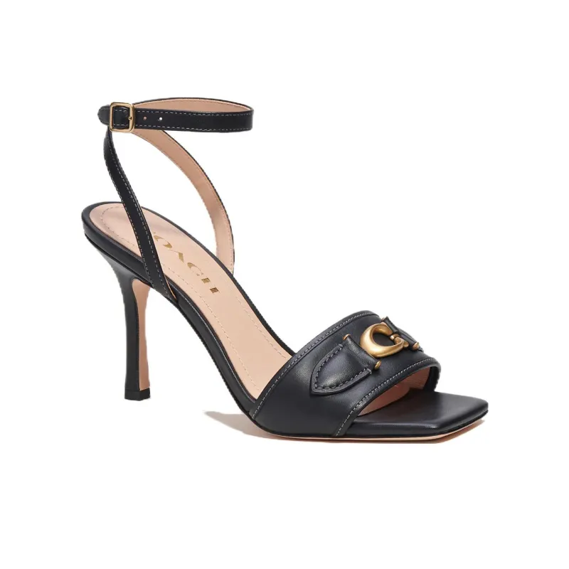 COACH Kyra Strap Sandals Women's Black-1