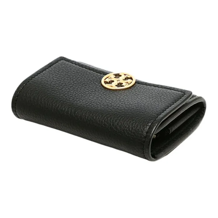 TORY BURCH Cow Leather Wallet Medium Size Women's Black-1