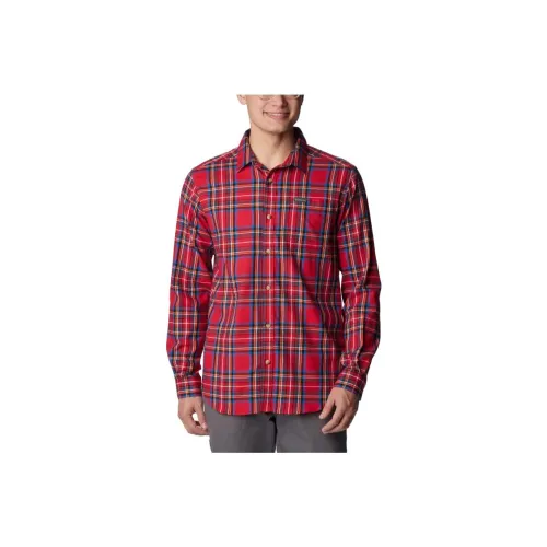 Columbia Silver Ridge Shirts Men Red