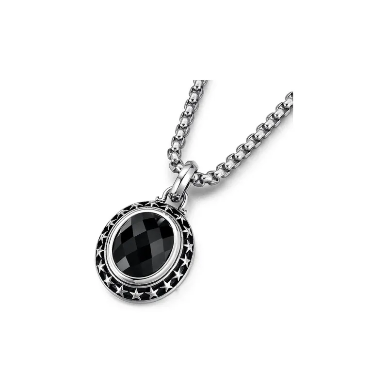 MYSH Jade Necklaces Men Victory Star Black Agate Necklace Gift Box Set-3