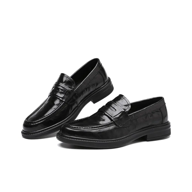 YEDANI Loafers Men Low Top Black/Brown-3