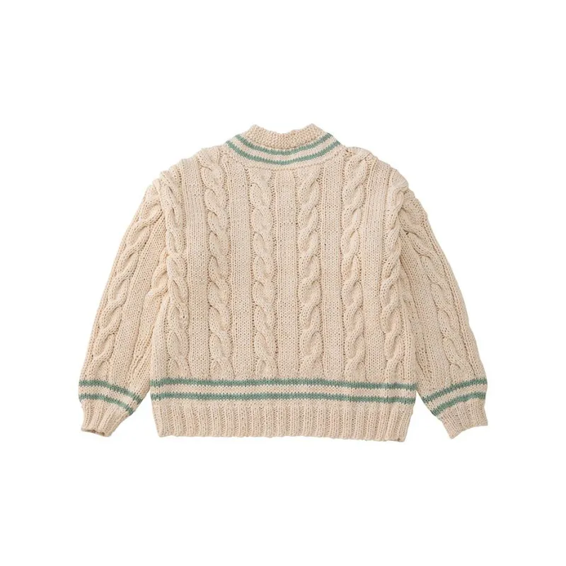 Visvim Cable Knit V Neck Jumper-3