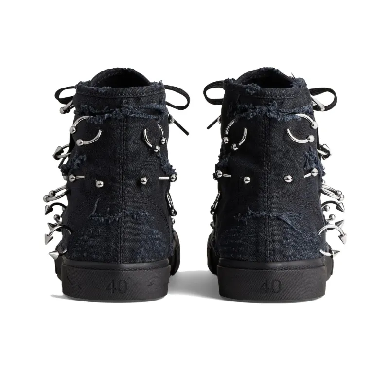 Balenciaga Paris Destroyed High Top Sneakers Women's-3