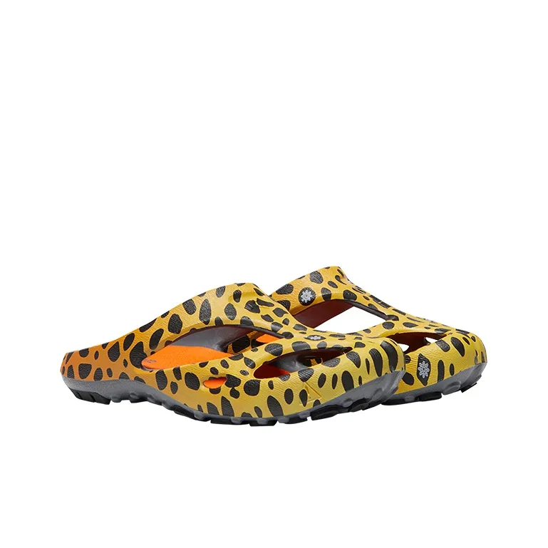 KEEN Shanti Arts Beach Sandals Women's Orange Black Leopard Print-2